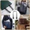 2-Pack PU Leather Bag Handles, Purse Straps Replacement with Rivets,