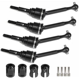 Steel Front Rear Drive Shaft CVD for 1/16 Mini Maxx Monster Truck 107154-1 RC Cars Upgrade Parts,Replace of # 10750 10750X (Black)
