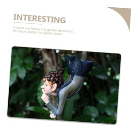 ORFOFE 1pc Garden Tree Hanging Garden Fairies Swinging Outdoor Statue Garden Fairy Sculpture Sculpture Figurine Garden Figure Outside Swing Ornament Garden Supplies Resin