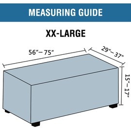 ADPON Rectangle Ottoman Cover Sofa Chaise Part Slipcover Footrest Sofa Slipcovers Stool Cover Footstool Protector Covers Feature Stretch Thick Soft Jacquard Fabric (XX-Large,Natural)