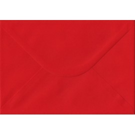 Solid Poppy Red G4-152 mm x 216 mm (8.5 inch x 6 inch) 100gsm Gummed Envelope (Pack of 100)