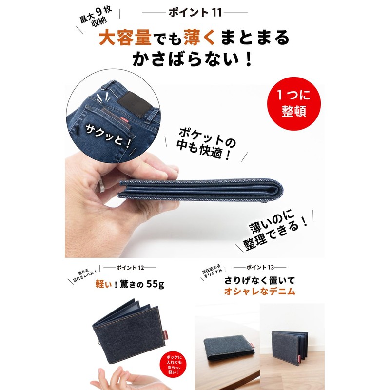 Need Network Card Case, Commuter Holder, Okayama Denim, License Case,