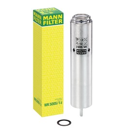 Original MANN-FILTER Fuel filter WK 5005/1 z - Spin-on fuel filter with seal / gasket set - For passenger cars