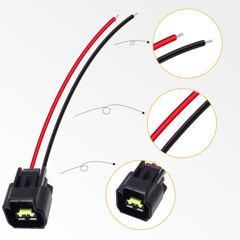 HiSport Ignition Coil Connector Pigtail Harness Compatible with Ford Mustang