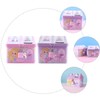 Mobestech 2pcs Adorable Mermaid Pattern Tinplate Coin Bank House Shaped