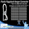 Plastic Piggy Back Clothing Hanger Connectors, Clothes Hanger Combiner/Joiners, 100