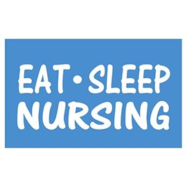 Eat Sleep Nursing StickerG950 8" Vinyl Nurse School Scrubs Uniform hat