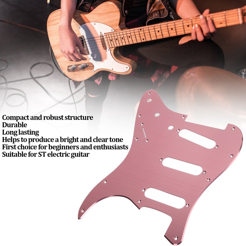 Guitar Pickguard Matte Scratch Resistant Metal Protection Plate for ST