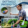 Sifone per Acquario con Pompa Manuale, Include Tubo, Pompa, Supporto