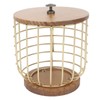 Coffee Pod Holder Iron Large Capacity Space Saving Wooden Base