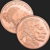 1oz Buffalo Nickel .999 Fine Copper Round Size: 39mm