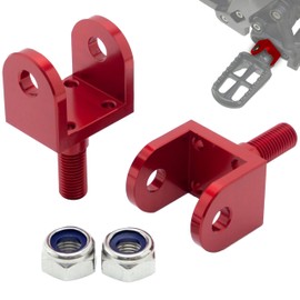 Replacement Foot Peg Mounts for E-Ride PRO SS, Sur-Ron Light Bee LBX, Talaria Sting MX3 MX4, Talaria XXX – Lightweight Anodized 7075 T6 Aluminum, 2 Pack (Red)
