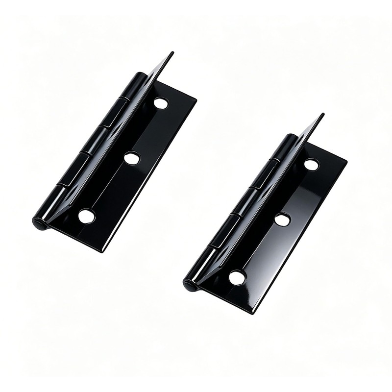 6 Pcs 2.72 Inch Black Matte Cabinet Hinges, Stainless Steel