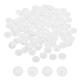 MECCANIXITY 180Pcs Screw Caps Covers 12x3mm Plastic Screw Decoration Cover Self-Tapping Screw Cover Waterproof Caps for Phillips Cam Fitting Screw Head, White
