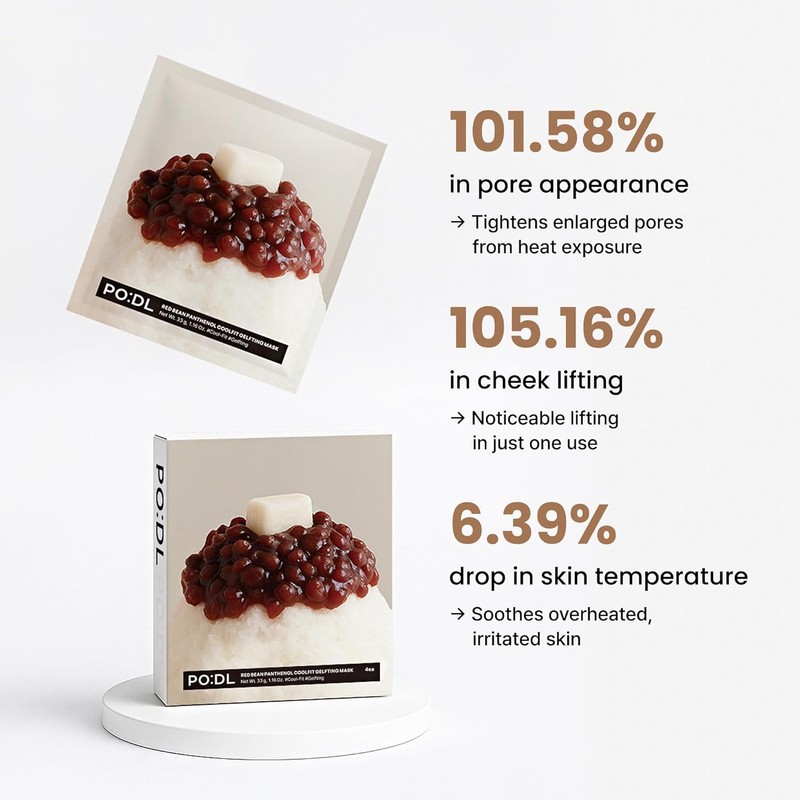 PO:DL [PO:DL]Red Bean Panthenol Coolfit Gelfting Mask (4ea)
