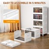 4 Tier Storage Bins with Lids, 23QT Stackable Closet Organizers