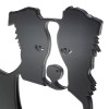 FixtureDisplays 4.3X5.5X0.4" Metal Border Collie Art Small Tabletop Wall Hanging