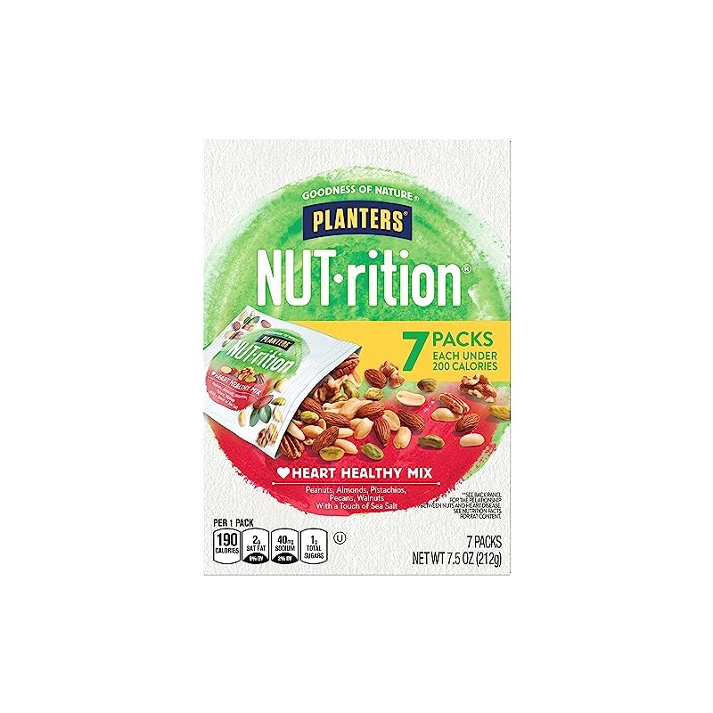 PLANTERS NUT-rition Heart Healthy Mix with Walnuts, 7.5 oz Box