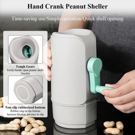 Mesen Automatic Peanut Sheller, Efficient Peanut Peeling Machine Peanut Opener, Tool, Dual Layer Filter System, Non-Slip Base, Food-Grade ABS PP Material, Kitchen Gadget Accessories