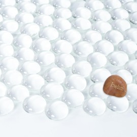 SIDONG 5 LB Flat Glass Beads for Vases 1/2 inches Glass Marbles Clear Flat Glass Marbles, Glass Gems for Vases Fillers, Aquariums, Crafts, Candlestick Decorations, Home Décor