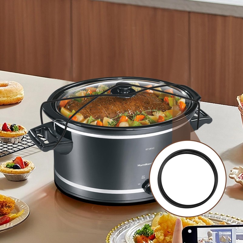 Black Lid Latch Strap Rubber Band 6,7,8 quart Crock pot