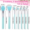 7 Pcs Silicone Makeup Brush Applicator Kit Silicone Brushes for