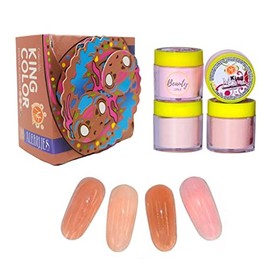 Acrilicos, Mc Nails, Tonos Almendra, Colección Nude, 4 pzs