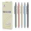 czxwyst 5pcs Retractable Gel Ink Pens 0.5mm Fine Point Black