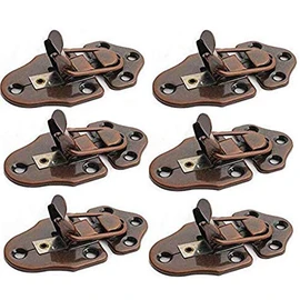 Metal Table Locks Dining Training Table Buckles Connectors Table Leaf Hardware Accessories Iron Red Bronze Plating 6Pcs