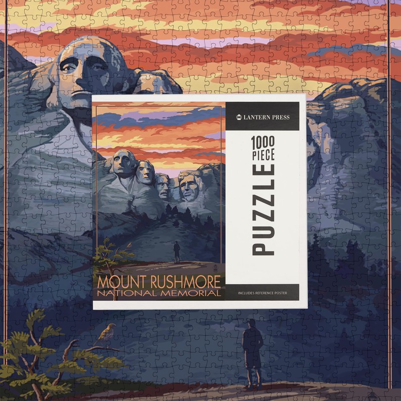 Lantern Press 1000 Piece Jigsaw Puzzle, Mount Rushmore National Memorial,