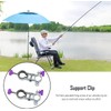 Crovakeu 2 pcs Fishing Chair Umbrella Clamp - Adjustable Stand