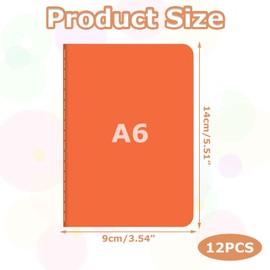Pack of 12 A6 Small Notebooks, A6 Notebooks, Mini Hardcover, Notebook Journal, Journal, Notepads, School Notebooks, Notebook A6, Small Notebook, A6, for Journal, Notes, Sketching, Painting