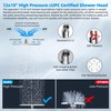 Hibbent All Metal cUPC Certified Rain Shower Head, 12'' High