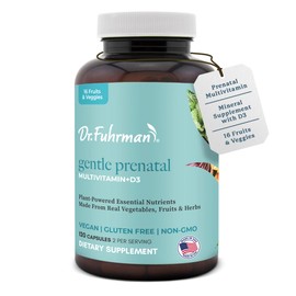 Dr Fuhrman Prenatal Vitamins For Women | Doctor-Formulated Prenatal Vitamins | Natural Folate, B12, Choline & Iodine for Pregnancy Support, Brain & Immune Health | No Synthetic Folic Acid | 120 Cap