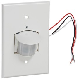 RAB Lighting SB500W Smart Box with Wall Plate, 500W Power, 120V AC, 60 Hz, 180 Degrees View, White