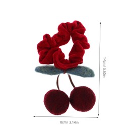 Beavorty Cherry Scrunchie Headband for Girls Party Hair Accessories Fall Hair Tie Spa Party Favors