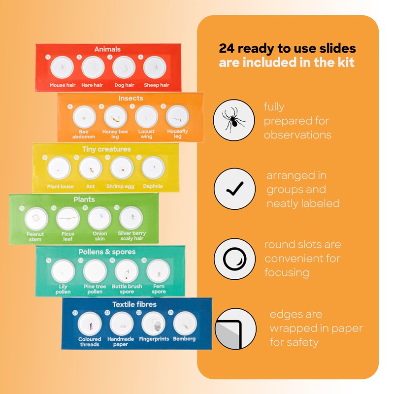 DISCOVERY Micro Solar Educational Microscope for Kids and Beginners with
