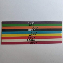 Plomevry 9 Pieces 100 x 4 x 1mm Fiber Whetstone Super Ceramic Whetstone for Mold Polishing + 1 Piece Clamp Bracket