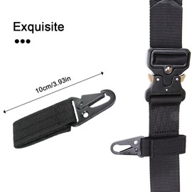 WeddHuis Pack of 2 Tactical Key Chain, Belt Clip, Belt Carabiner, Molle Webbing for Mountaineering, Camping, Hiking
