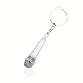 yaozeio Music Keychain Gifts Musician Singers Birthday Christmas Gifts for Music Lovers Teachers Students Appreciation Gift for Musical Women Men Musical Key Rings with Small Microphone Key Chain