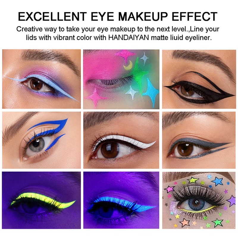HANDAIYAN 12 Color Matte Liquid Eyeliner Set Eye Makeup Liquid