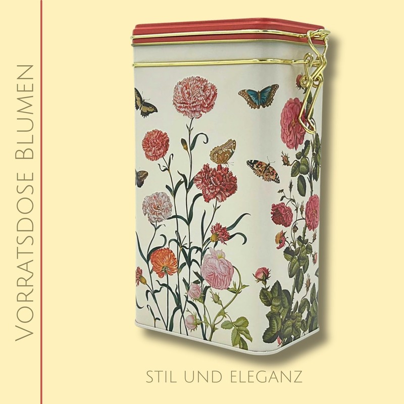 Maria Sibylla Merian Coffee Canister, Tea Canister -Fridolin Edition, Embossed