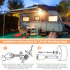 12V LED Spot Reading Light, RV Interior Lighting, Rotatable Reading