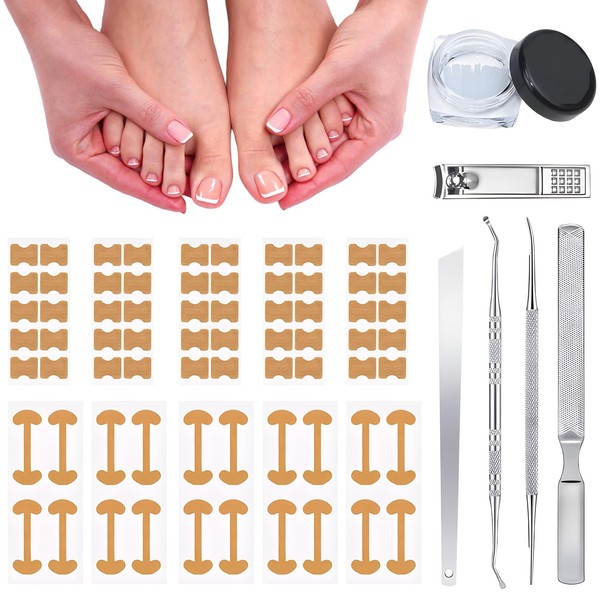Ingrown Toenail Removal Kit,Professional Toenail Tool Kit Includes Breathable Toenail