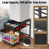 Housolution Mobile Mini Fridge Stand with Storage, Height-Adjustable Mini Beverage