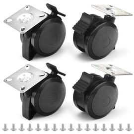 Karbay - Paquete de 4 ruedas de bloqueo 69828 69827 para parrillas de gas Weber Spirit serie 200/300 (2013 y más recientes) con controles...