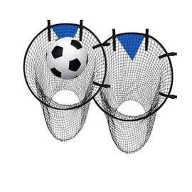 Football Goal Target Net, Pack of 2 Football Target 55 x 70 cm Football Goal Goal Wall Accessories for Football Goal Football Target Goal Wall Net for Shooting Accuracy Improvement