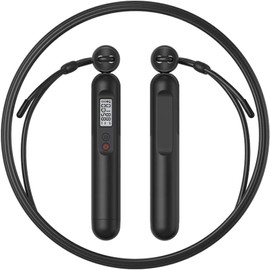 VAMIX Smart Skipping Rope with Counter - Weighted Ropeless Jump Rope for Adults - Adjustable Wireless Digital Fitness Rope for Indoor Workout, Gym, Boxing, Home Exercise