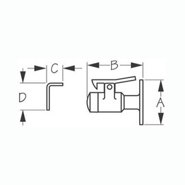 Sea Dog 4" Stainless Door Stop & Catch