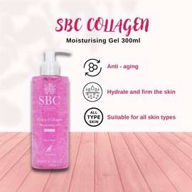 SBC Hydra Collagen Skincare Set – 300 ml Hydrating Collagen Serum with Face Roller & Gua Sha for Enhanced Skin Revitalization, Deep Hydration, Firming, Radiant and a Youthful Glow